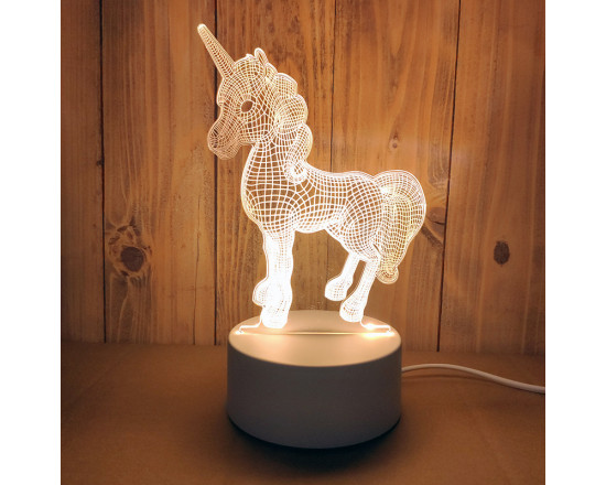 3D світильник-нічник «Єдиноріг» 3D Creative