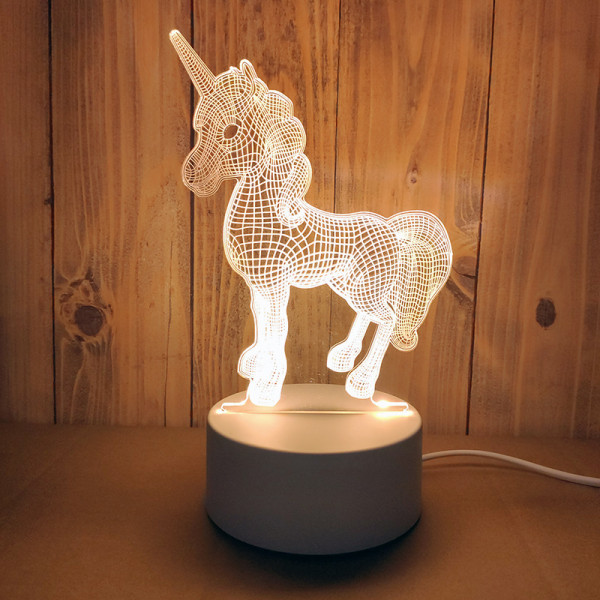 3D світильник-нічник «Єдиноріг» 3D Creative