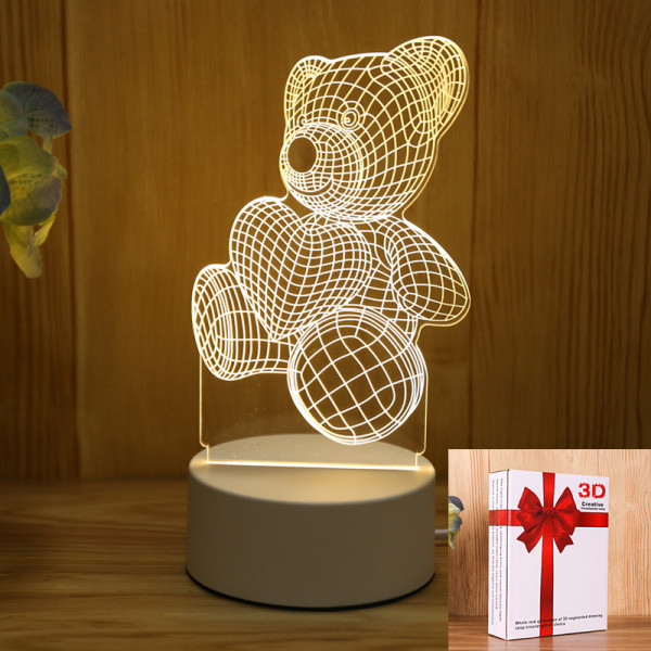 3D светильник-ночник «Плюшевый Мишка» 3D Creative
