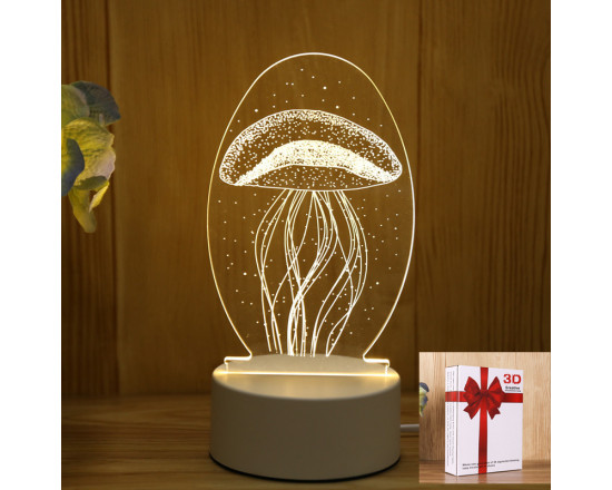 3D светильник-ночник «Медуза» 3D Creative