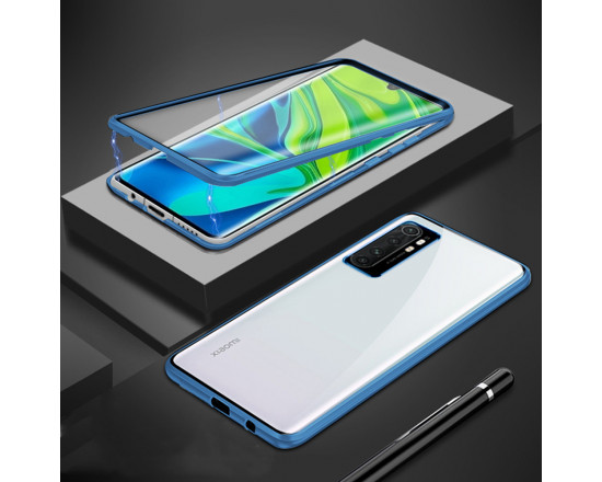 Двухсторонний магнитный чехол для Xiaomi Mi Note 10 Lite Синий