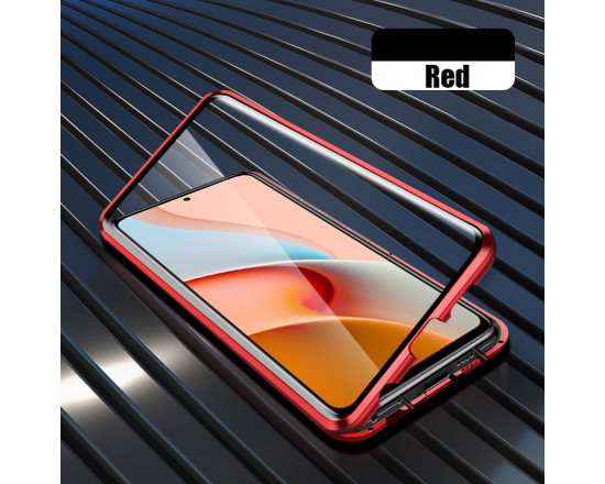 Двухсторонний магнитный чехол для Xiaomi Mi Note 10 Lite Красный