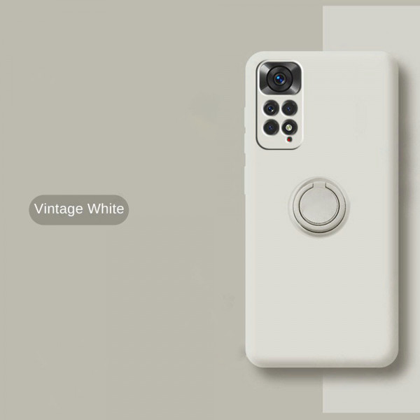 Силиконовый чехол Soft Touch с кольцом-держателем для Xiaomi Redmi Note 11/11s Молочный