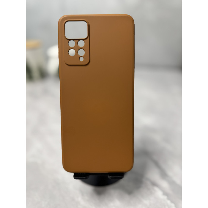 Силиконовый чехол Soft Touch для Xiaomi Redmi Note 11 Pro Коричневый
