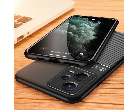 Силиконовый чехол IQS Design для Xiaomi Redmi Note 12 5G Черный