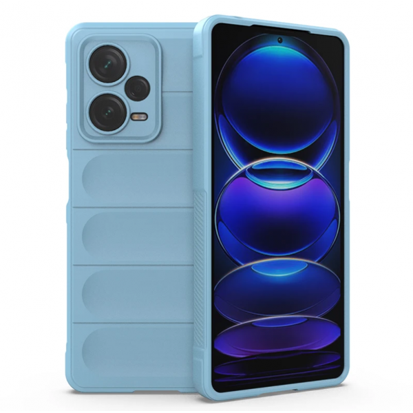 Силиконовый противоударный чехол для Xiaomi Poco X5 5G Голубой