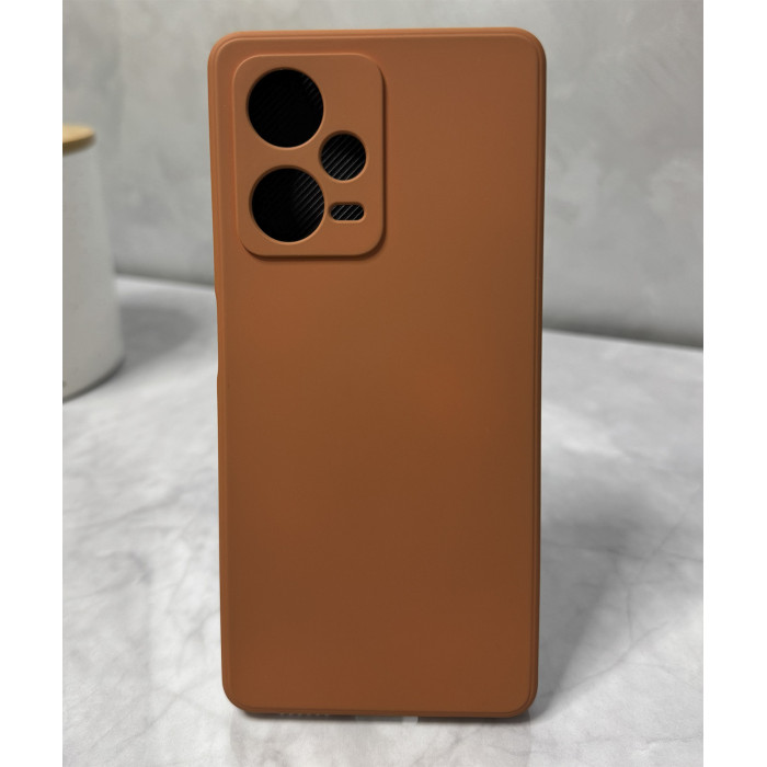 Силиконовый чехол Soft Touch для Xiaomi Redmi Note 12 Pro 5G Коричневый