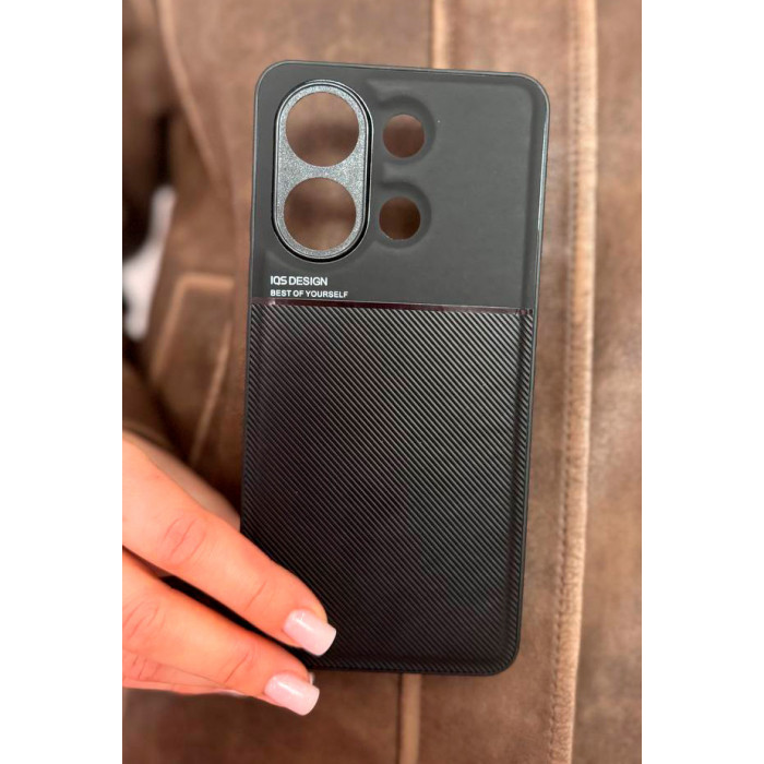 Силиконовый чехол IQS Design для Xiaomi Redmi Note 13 4G Черный