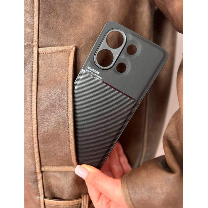 Силиконовый чехол IQS Design для Xiaomi Redmi Note 13 4G Черный