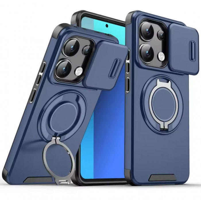 Протиударний чохол Camshield для Xiaomi Redmi Note 13 Pro 4G з кільцем-тримачем Синій