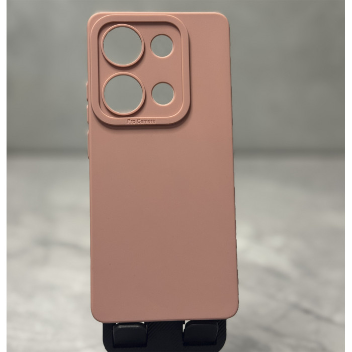 Силиконовый чехол Pro Camera для Xiaomi Redmi Note 14s Розовый
