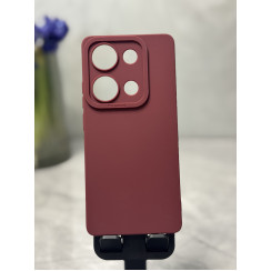 Силиконовый чехол Pro Camera для Xiaomi Redmi Note 14s Бордовый