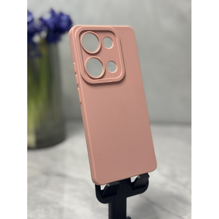 Силиконовый чехол Pro Camera для Xiaomi Redmi Note 14s Розовый