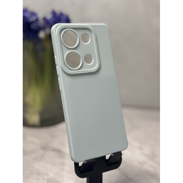 Силиконовый чехол Pro Camera для Xiaomi Redmi Note 14s Голубой