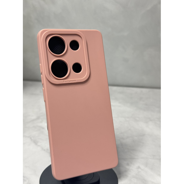 Силиконовый чехол Pro Camera для Xiaomi Redmi Note 14s Розовый