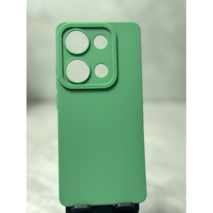 Силиконовый чехол Pro Camera для Xiaomi Redmi Note 14s Зеленый