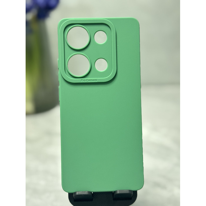 Силиконовый чехол Pro Camera для Xiaomi Redmi Note 14s Зеленый