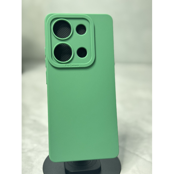 Силиконовый чехол Pro Camera для Xiaomi Redmi Note 14s Зеленый