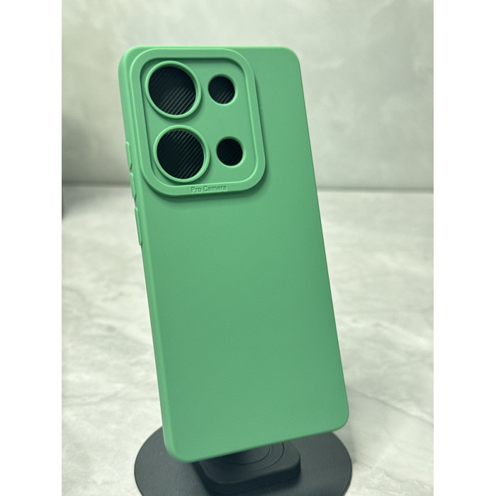 Силиконовый чехол Pro Camera для Xiaomi Redmi Note 14s Зеленый
