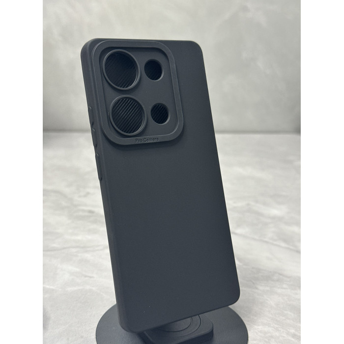 Силиконовый чехол Pro Camera для Xiaomi Redmi Note 14s Чёрный