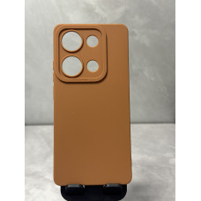 Силиконовый чехол Pro Camera для Xiaomi Redmi Note 14s Коричневый