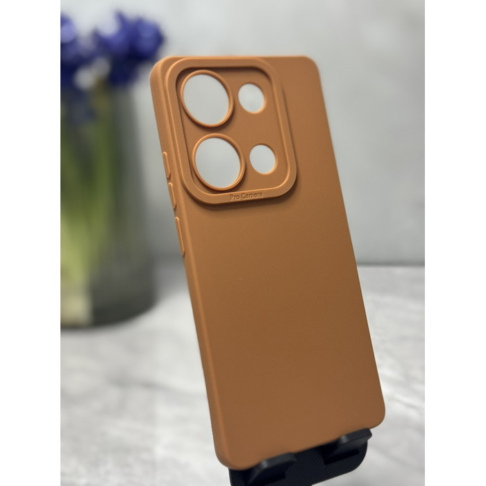 Силиконовый чехол Pro Camera для Xiaomi Redmi Note 14s Коричневый
