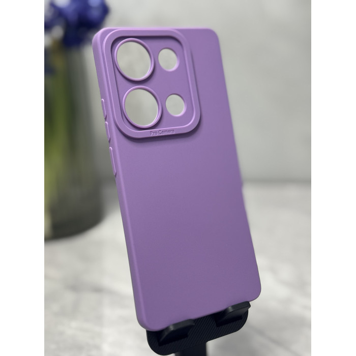 Силиконовый чехол Pro Camera для Xiaomi Redmi Note 14s Лавандовый