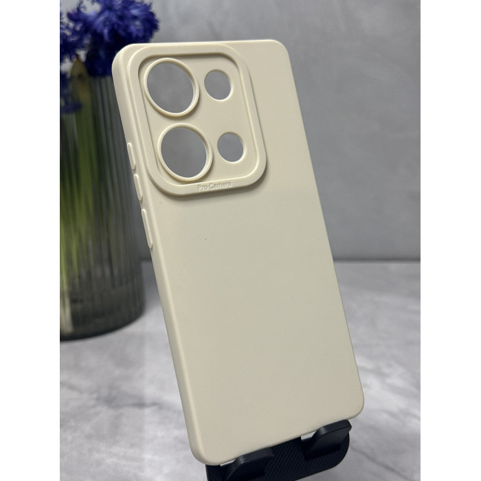 Силіконовий чохол Pro Camera для Xiaomi Redmi Note 14s Молочний