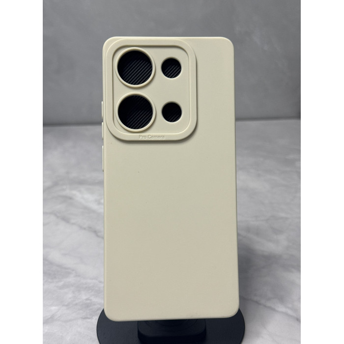 Силіконовий чохол Pro Camera для Xiaomi Redmi Note 14s Молочний