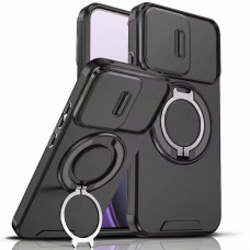 Протиударний чохол Camshield для Xiaomi Redmi Note 14 4G (24117RN76E) з кільцем-тримачем Чорний