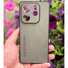 Силиконовый чехол с текстильным покрытием для Xiaomi Redmi Note 14 5G Серый