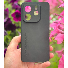 Силиконовый чехол с текстильным покрытием для Xiaomi Redmi Note 14 5G Черный