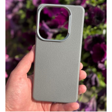 Силиконовый чехол с текстурой кожи для Xiaomi Redmi Note 14 5G Серый