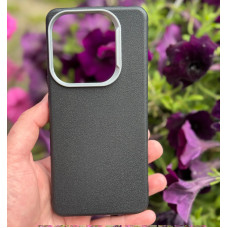 Силиконовый чехол с текстурой кожи для Xiaomi Redmi Note 14 5G Черный