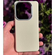 Силиконовый чехол с текстурой кожи для Xiaomi Redmi Note 14 5G Белый