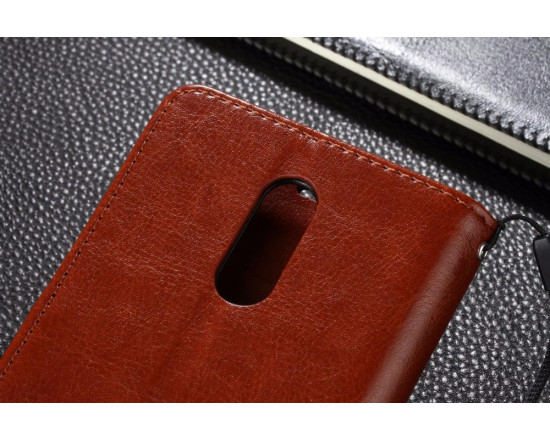 Кожаный чехол-книжка для Xiaomi RedMi Note 4X