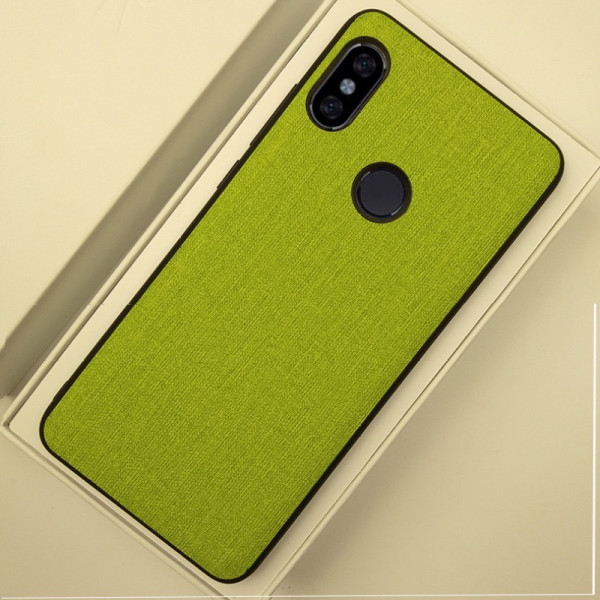 Силиконовый чехол с текстильным покрытием для Xiaomi Redmi S2 Зеленый