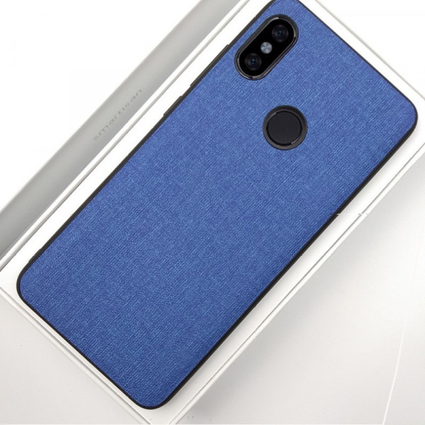 Силіконовий чохол із текстильним покриттям для Xiaomi Redmi S2 Синій