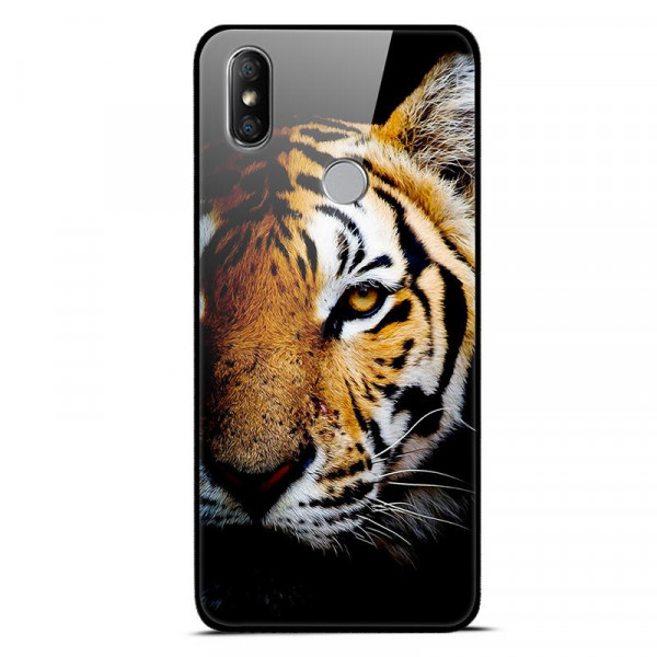 Глянцевый силиконовый бампер для Xiaomi Redmi Note 6 Pro Tiger