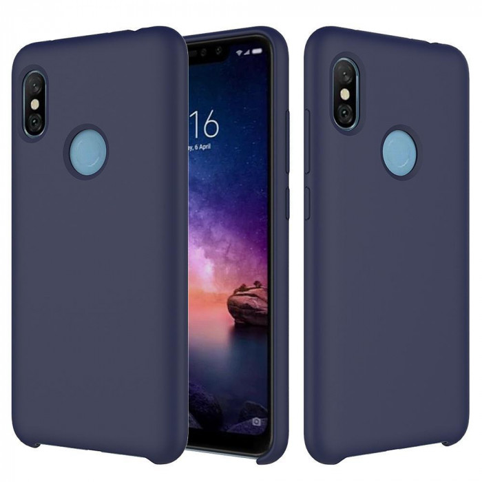 Силиконовый чехол Silky Touch для Xiaomi Redmi Note 7 Синий