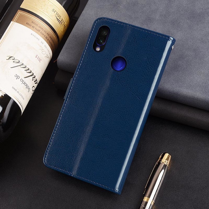 Шкіряний чохол-книжка для Xiaomi Redmi Note 7