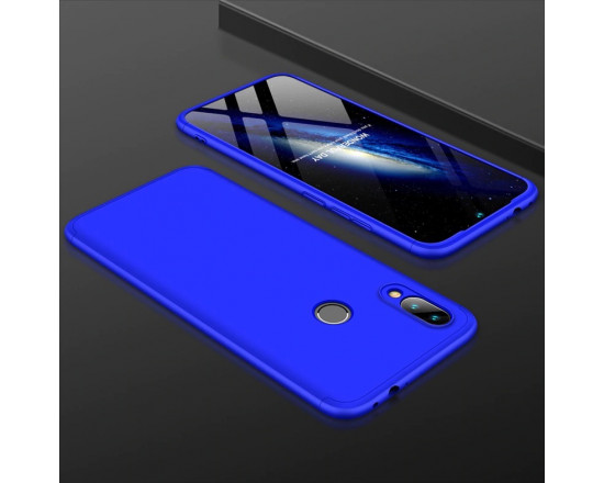 Матовый защитный чехол GKK 360° для Xiaomi Redmi 7 Синий