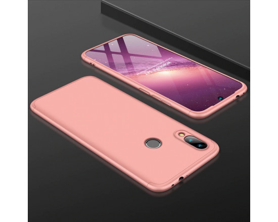 Матовий захисний чохол GKK 360° для Xiaomi Redmi 7 Рожевий