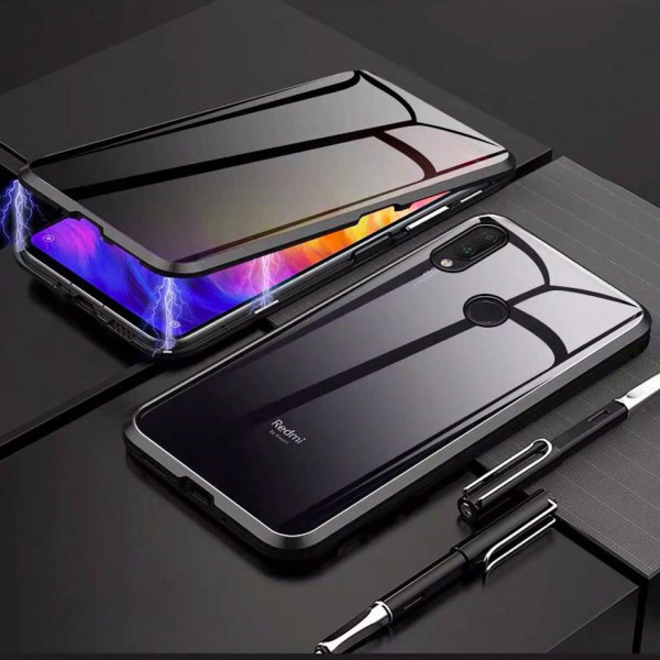 Двухсторонний магнитный чехол для Xiaomi Redmi 7 Черный