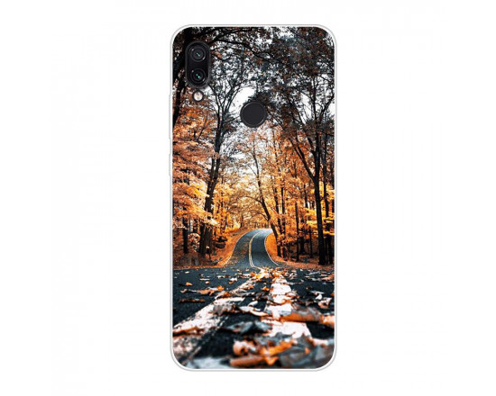 Силиконовый чехол для Xiaomi Redmi 7 с картинкой Осенняя дорога