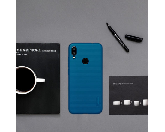 Чехол бампер Nillkin Frosted shield для Xiaomi Redmi Note 7 Синий