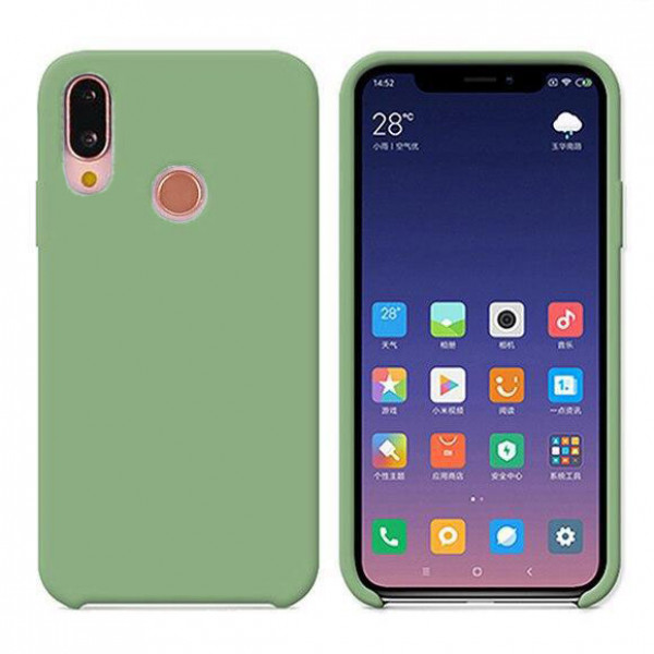 Силиконовый чехол Silky Touch для Xiaomi Redmi Note 7 Зеленый