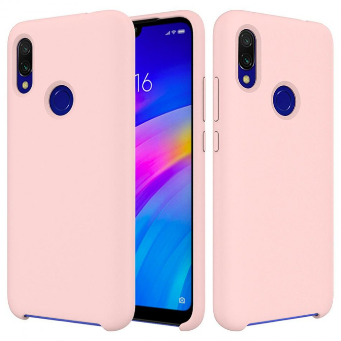 Силіконовий чохол Silky Touch для Xiaomi Redmi Note 7 Рожевий