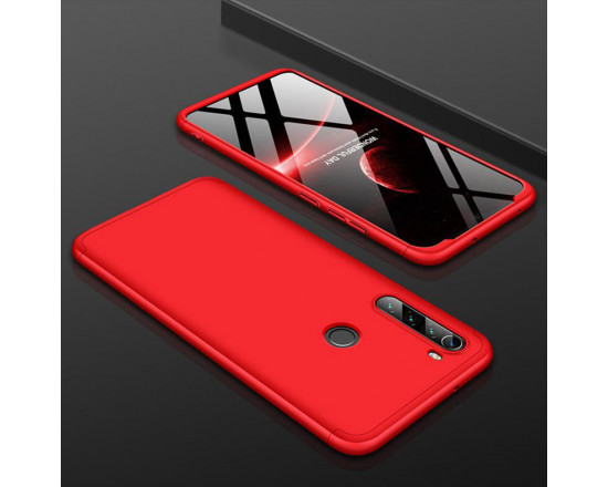 Матовый защитный чехол GKK 360° для Xiaomi Redmi Note 8 Красный