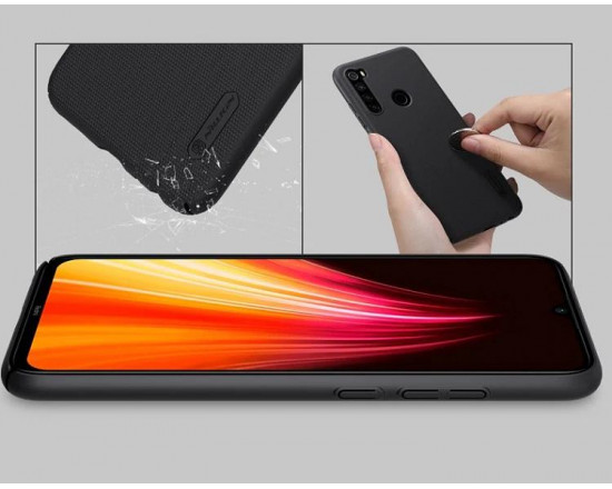 Чехол бампер Nillkin Frosted shield для Xiaomi Redmi Note 8 Черный